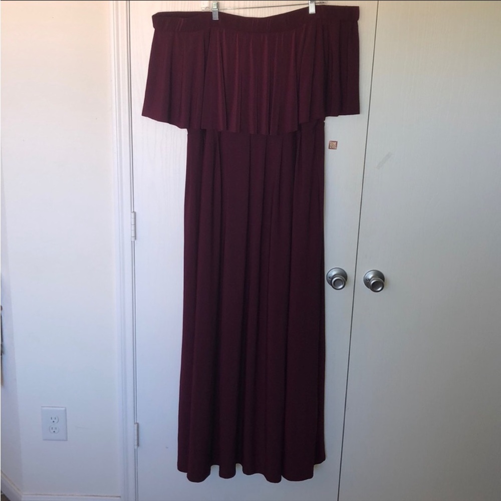 ASOS Curve Off the shoulder Maxi dress